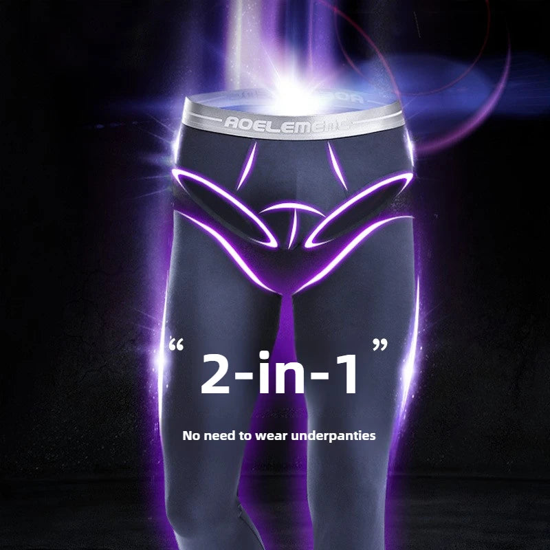 Mens Long Johns Thin Leggings Youth Line Thermal Pants Slim-fitting Autumn and Winter Men Underwear