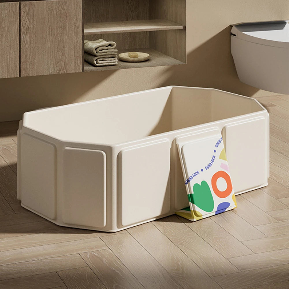 1pc Kids Portable Collapsible Bathtub, PVC Material, Non-Slip Base, Odor-Free, Ideal for Travel & Small Spaces