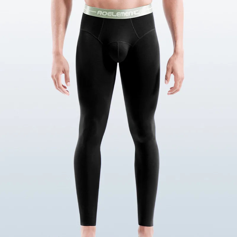 Mens Long Johns Thin Leggings Youth Line Thermal Pants Slim-fitting Autumn and Winter Men Underwear