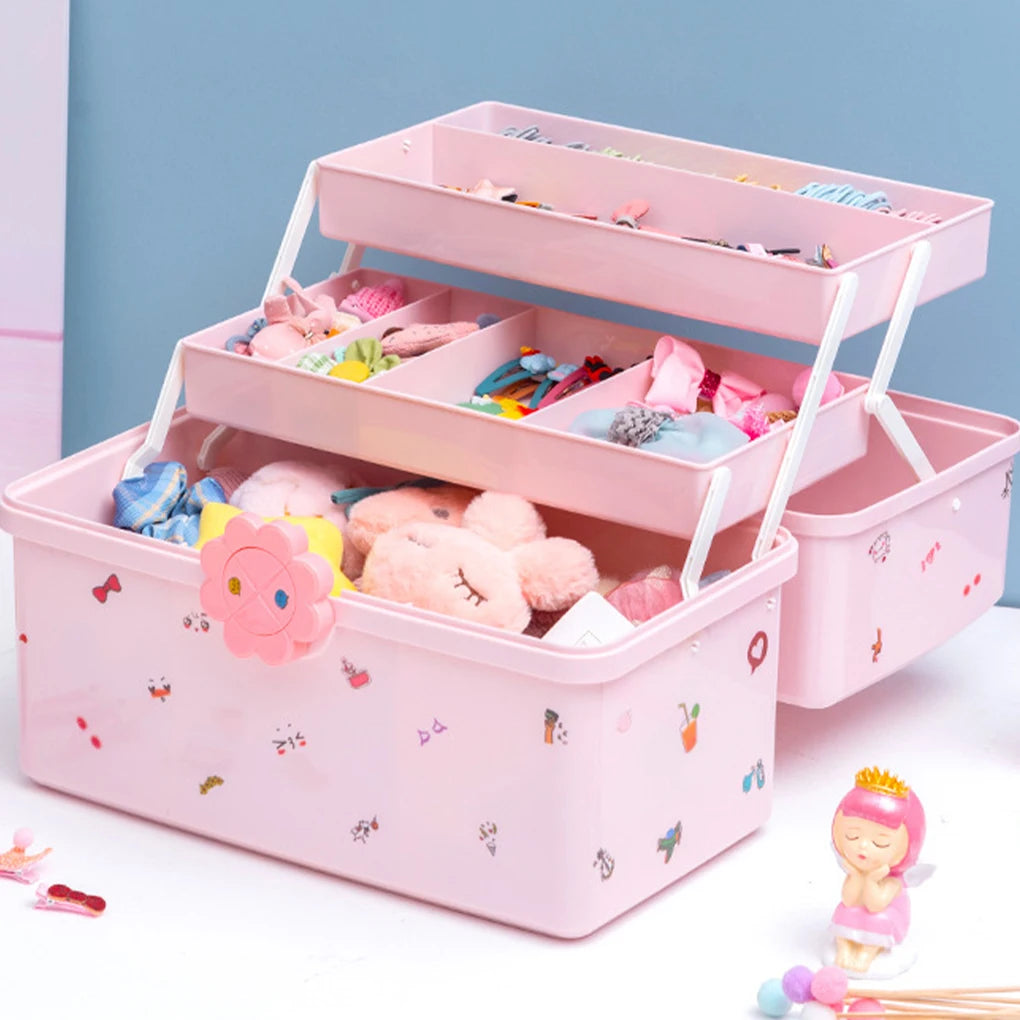 Girls Hair Accessories Storage Box Gifts For Fashionistas Large Capacity Wide Application