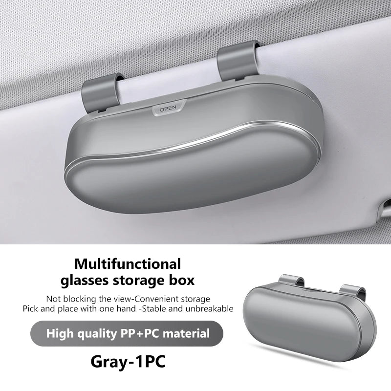 SEAMETAL Car Glasses Box Portable Car Glasses Frame Car Driving Glasses Frame Glasses Box Storage Case for Car Accessories
