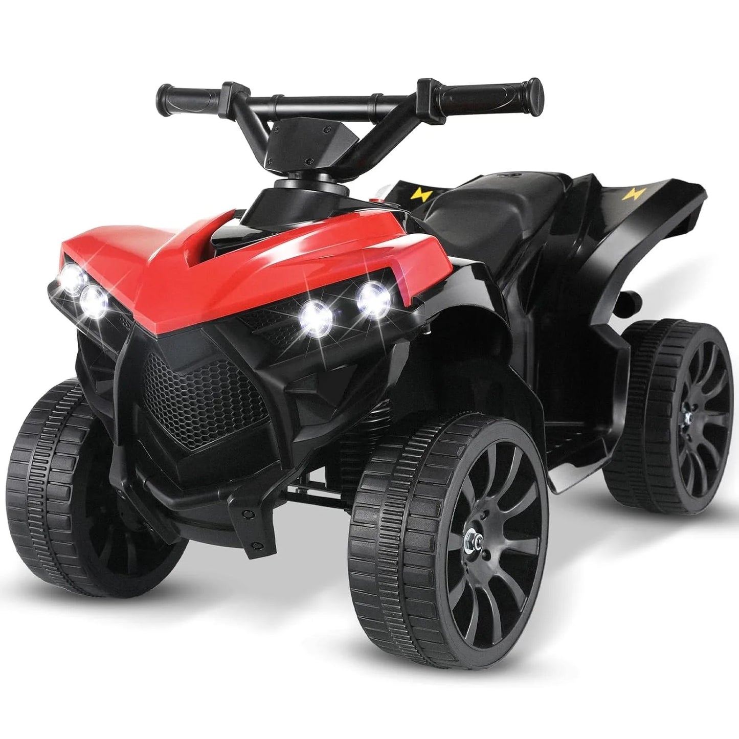 Kids Ride On ATV Electric Off-Road Quad Car 6V Battery Powered W/Music, Light,RED