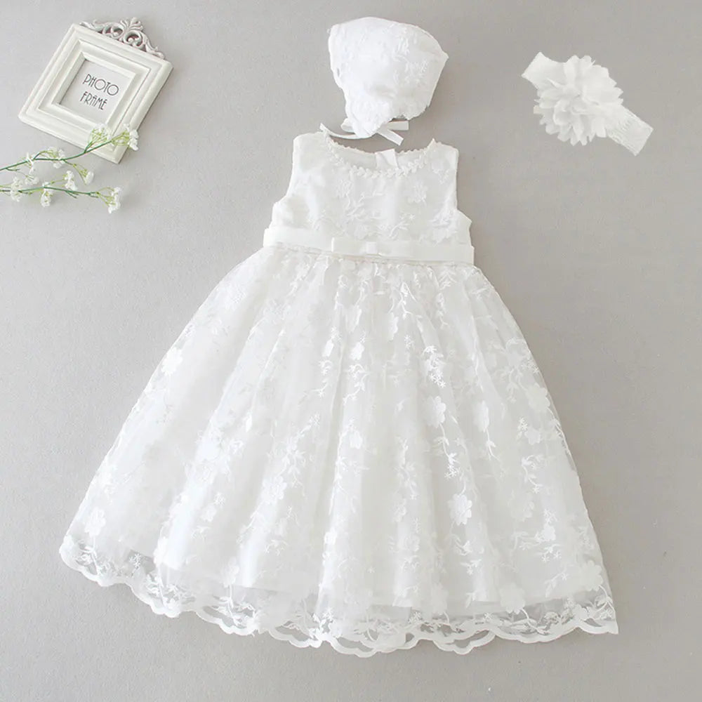 Hetiso Baby Girls Dress Long Sleeve Kids First Birthday Ball Gown Infant Dresses for Baptism Bridesmaid party 3-24 month