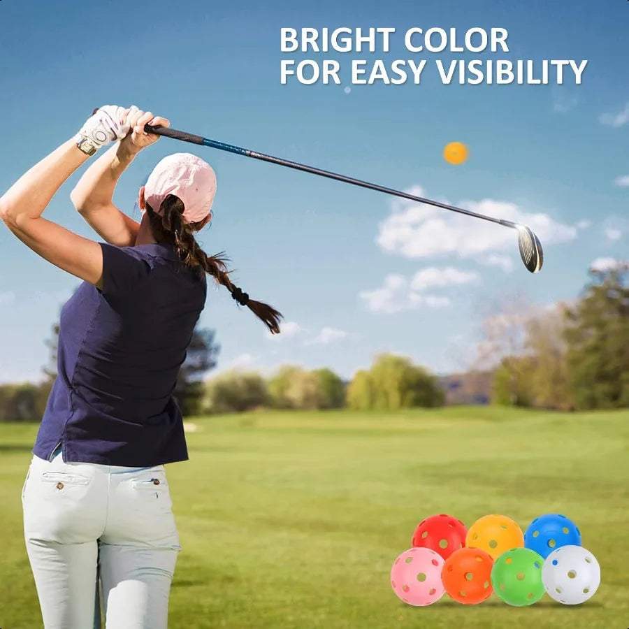 Joyberg Practice Golf Balls 24 Pack 42mm Plastic Golf Balls Practice Golf Balls for Backyard Training Golf Balls for Swing Prac