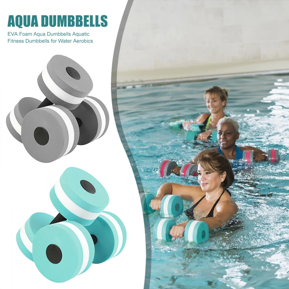 2x Fitness Gym Equipment Accessories Water Aerobics Dumbbell Aquatic Barbell Aqua Fitness Pool Swimming Exercise