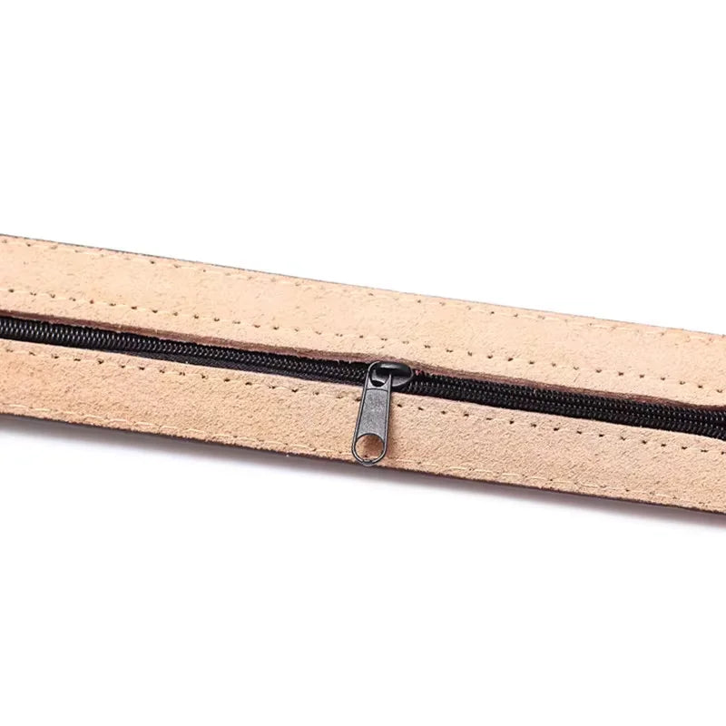 PU Waist Belt With Anti-Theft Hidden Money Bag Invisible Wallet Mens Casual