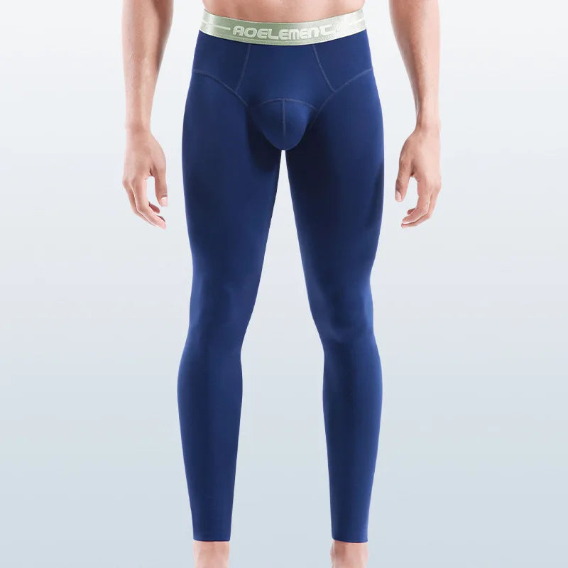 Mens Long Johns Thin Leggings Youth Line Thermal Pants Slim-fitting Autumn and Winter Men Underwear
