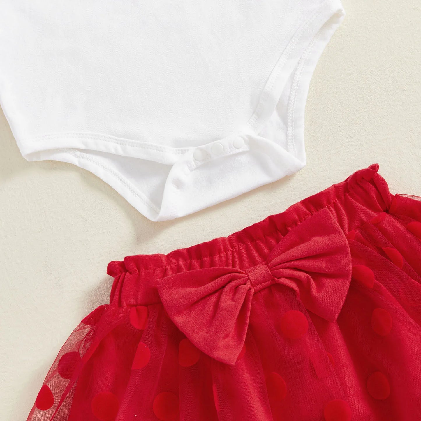 Baby Girls 3pcs Outfit Christmas Long Sleeve O Neck Reindeer Print Jumpsuit Headband Bow Mesh Skirt Newborn Clothes Set