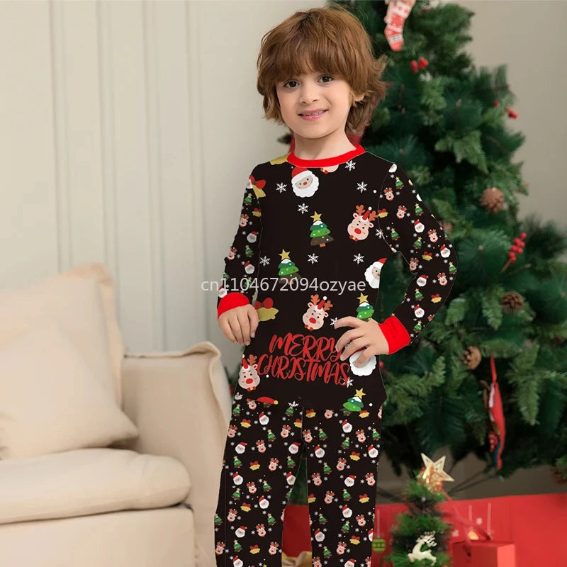 2026 Family Matching Christmas Pajamas Clothes Set Father Mother And Daughter Son Kids Matching Outfit Baby Girl Rompers Pyjamas