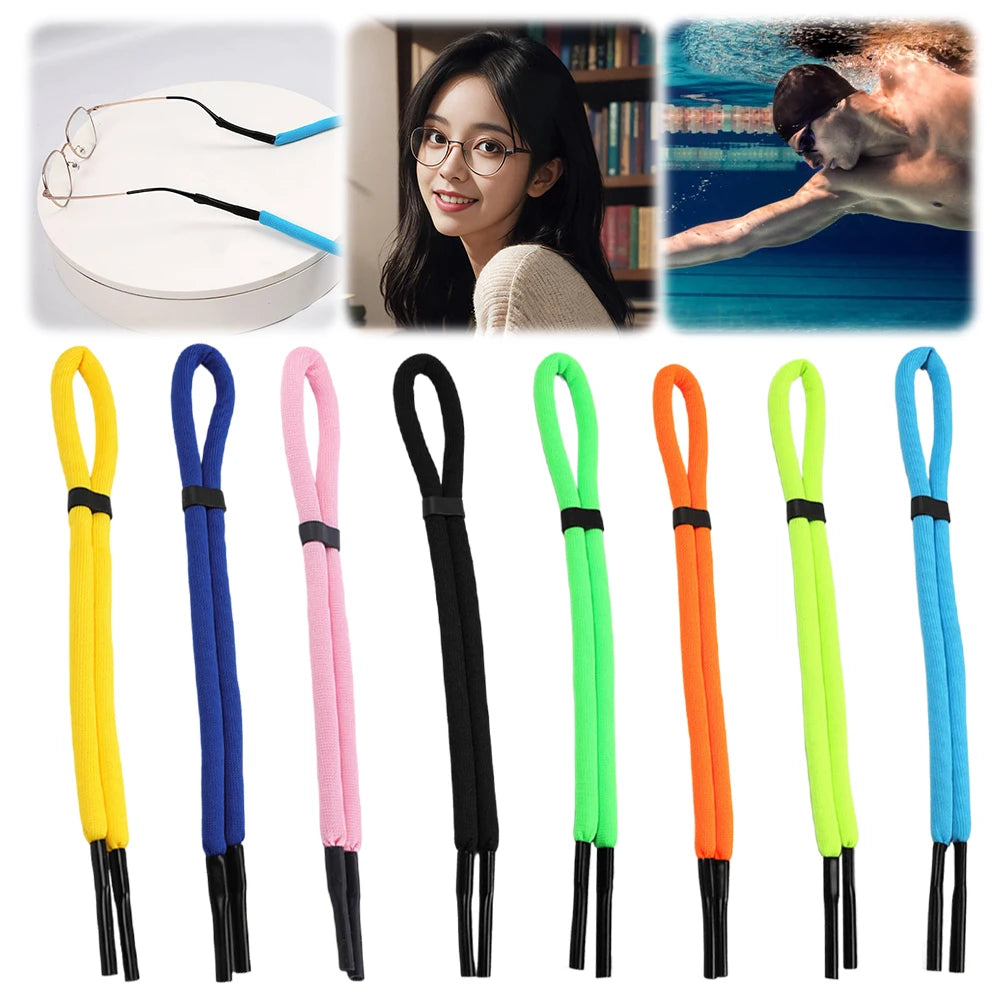 8Pcs Buoyant Glasses Retainer Adjustable Floatable Eyewear Lanyard Outdoor Eyeglass Rope for Beach Lake Pool