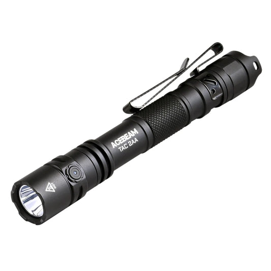 ACEBEAM TAC 2AA LED flashlight 1600 lumen 181 meters portable EDC flashlight USB-C rechargeable battery double buttons torch