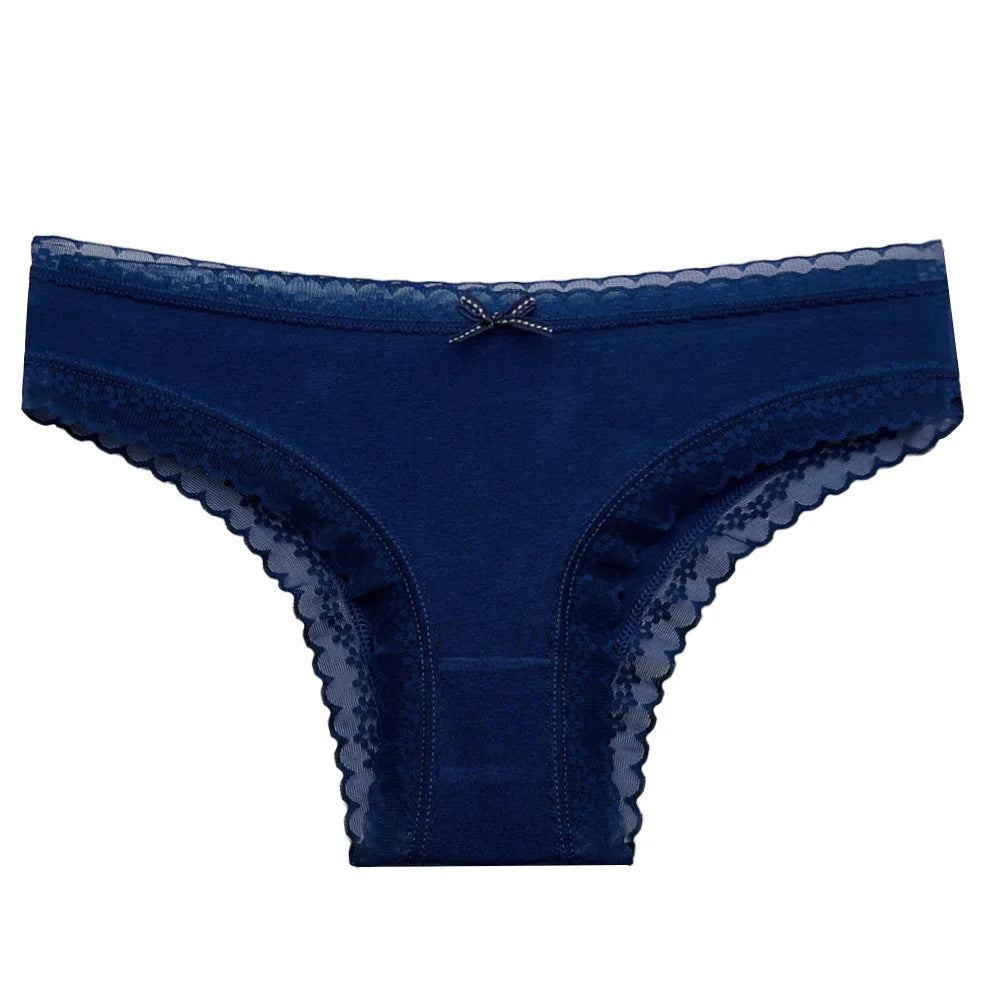 5 Pcs/Set Women Cotton Panties Sexy Lace Lingerie Low Waist Underwear Girls Briefs M-XL Underpant