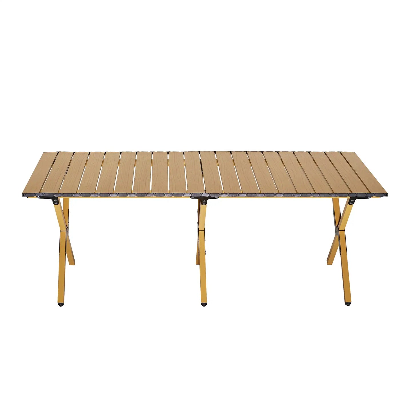 Portable Roll-Top Camping Table, 47.3" x 23.2" x 17.7" Rectangle Picnic Folding Table with Carry Bag,Assembles quickly
