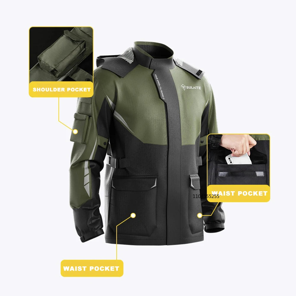 New Motorcycle Raincoat Waterproof Jacket Men Women Rain Cover Rider Raincoat for Motorcyclist Hiking Camping Fishing Clothing