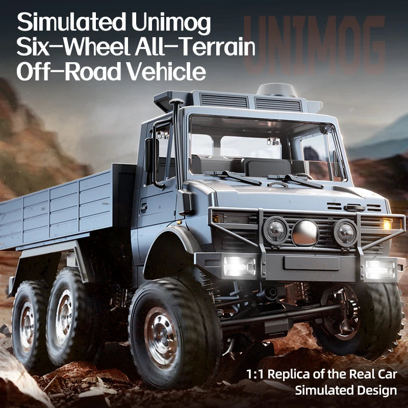 C8823 1/18 RC Car 6WD Off-road Remote Control Vehicle Transport Rescue Truck 2.4G High Speed Climbing Crawler Model Toys for kid