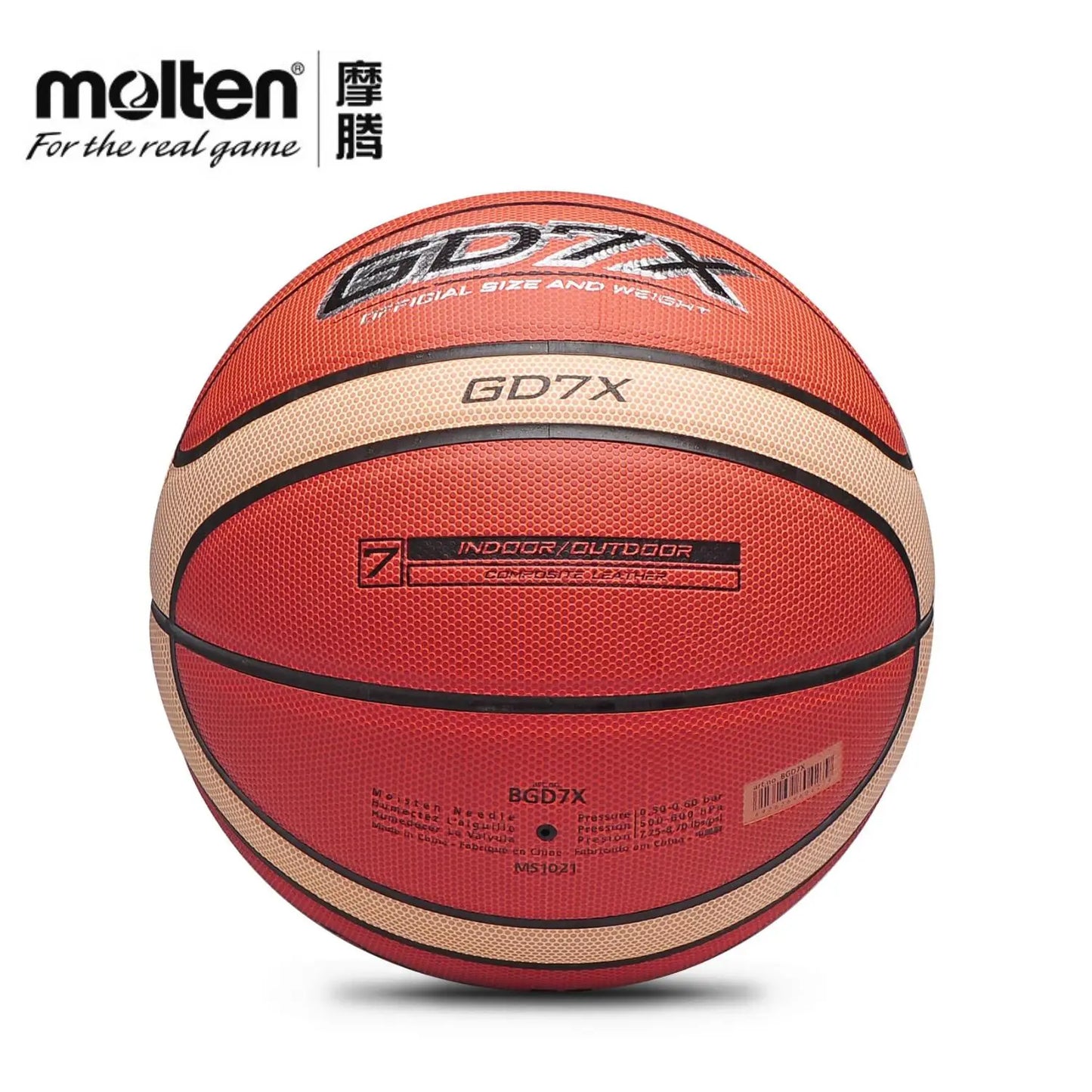 Original Molten GD7X Basketball Soft Touch Rubber and Faux Leather Training Basketball High Bounce Indoor Outdoor Basketball
