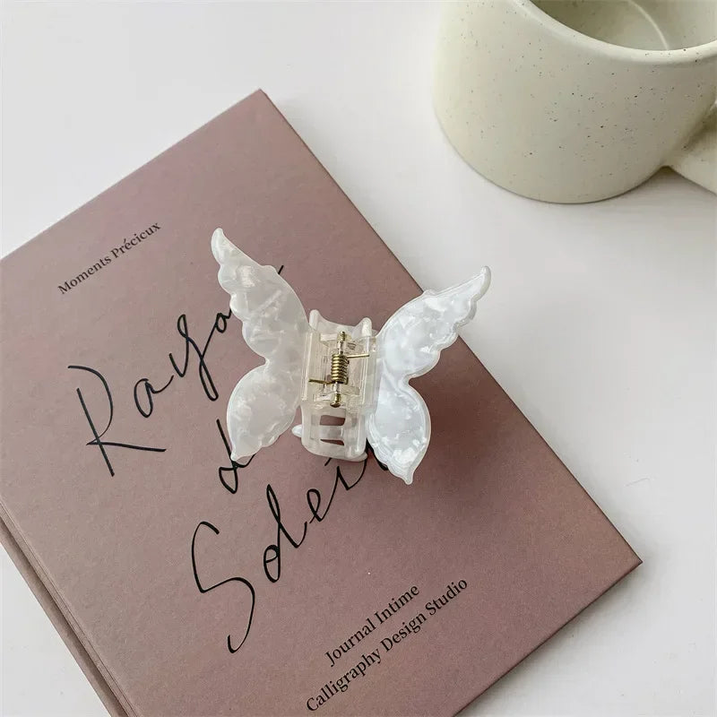 Retro Fairy Butterfly Hair Claw Acetate Crab Hair Clip Sweet Princess Shark Hairpin Women Lady Girl Head wear Hair Accessories