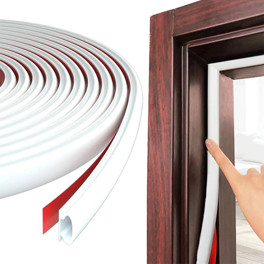 2 Piece Door windows Sealing Strips Draft Stopper Silicone Weather Strip Windproof Soundproof Seal Self Adhesive for Home Office