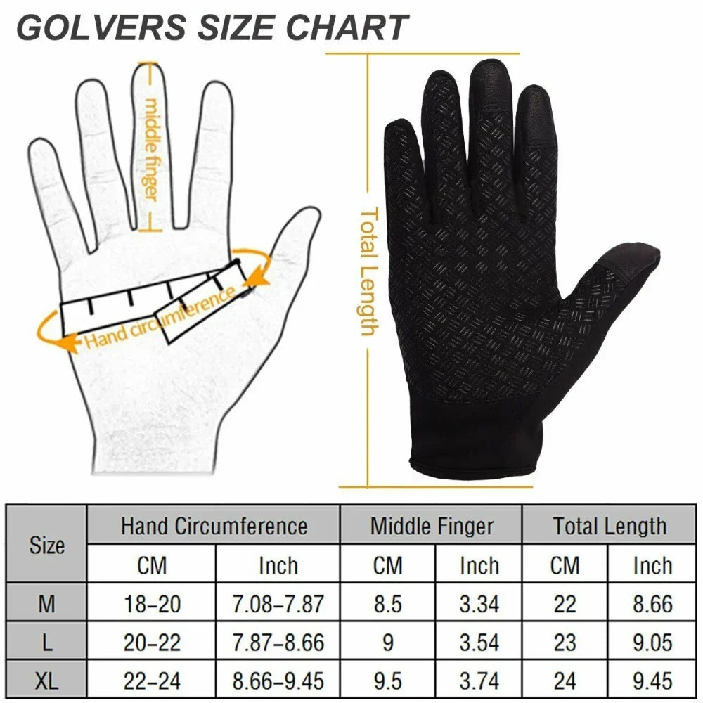 Winter Gloves - Touch Screen, Windproof, Thermal Gloves for Cold Weather Sports Men / Women Outdoor Cycling Motorcycle Non-Slip Gloves
