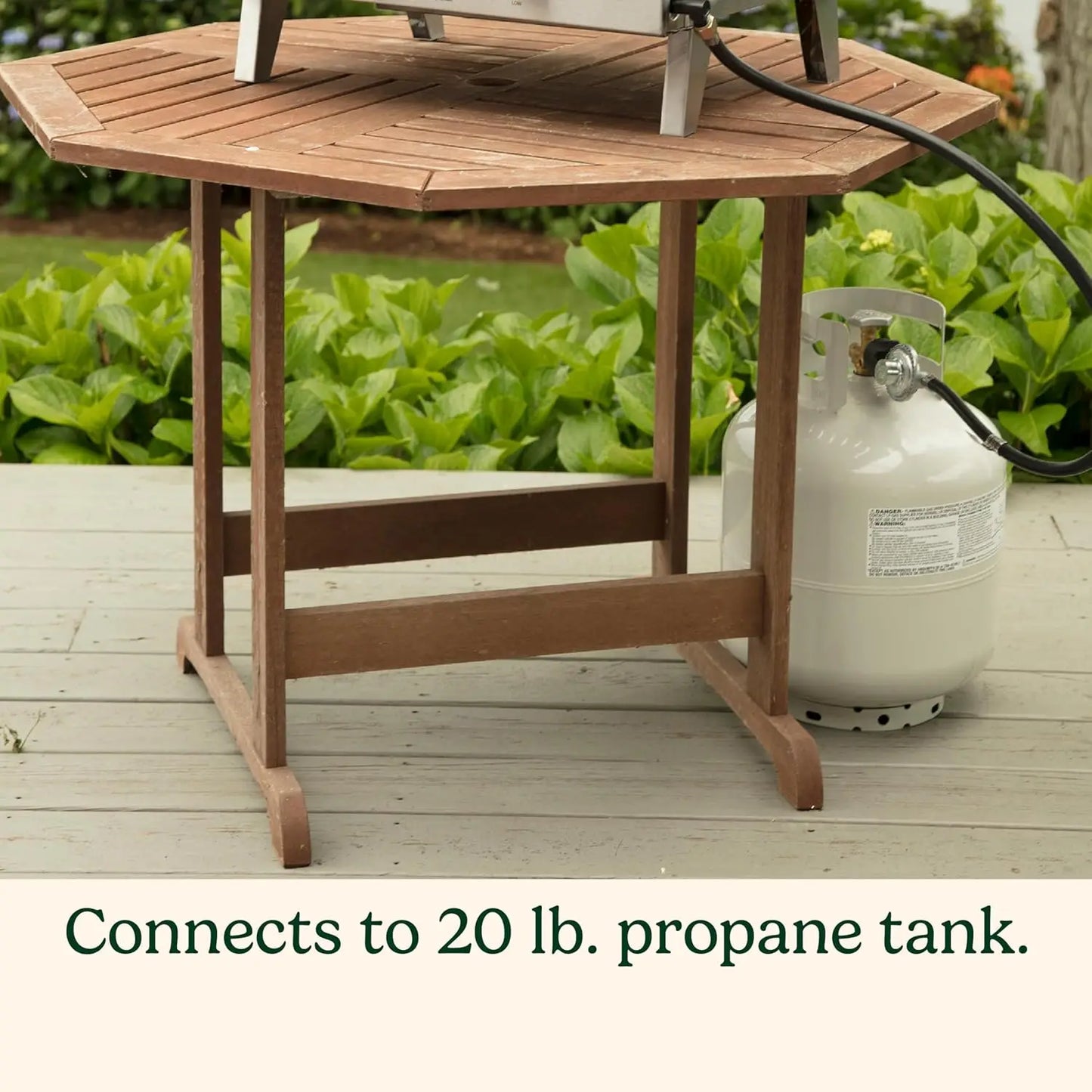 Portable Propane Grill, 20,000 BTU Stainless Steel 2-Burner Outdoor Gas Grill for Camping and BBQ, Easy Setup