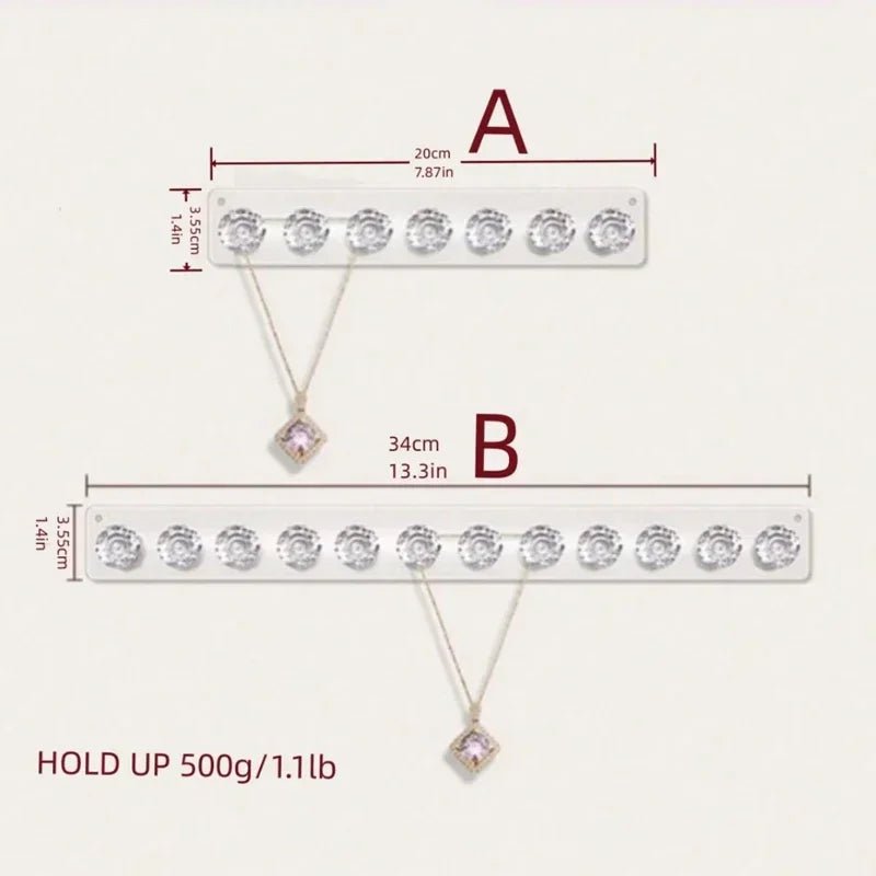 Necklace Hangers Acrylic Necklaces Holder Wall Mounted Jewelry Organizer Hanging Necklace Holder For Necklaces Bracelets 2027