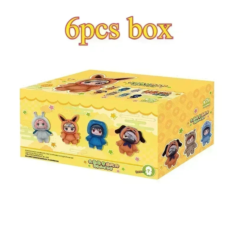 In stock Hot Naruto Itachi Sasuke Kakashi Gaara Series Blind Box Trendy Toy Figure Plush Pendant Collection Birthday Present