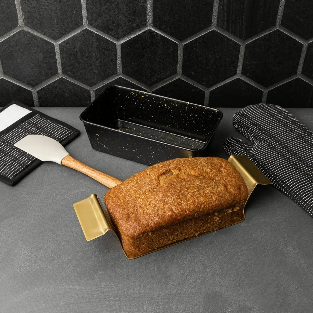 Non-Stick Loaf Pan with Stainless Steel Trivet Baking Mold Kitchen Bakeware Heat Resistant Easy Release Durable Oven Safe