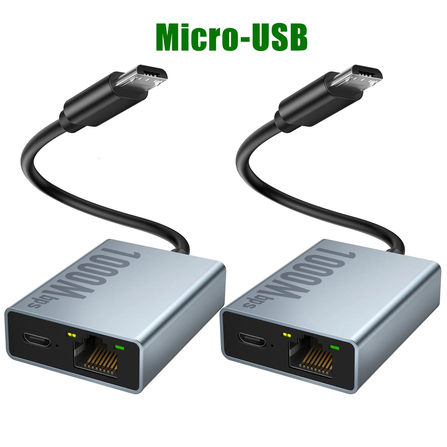 Zexmte Gigabit Ethernet Adapter for 4K Fire TV Stick Micro USB to RJ45 1000Mbps Network Card Adapter for Chromecast Google Home