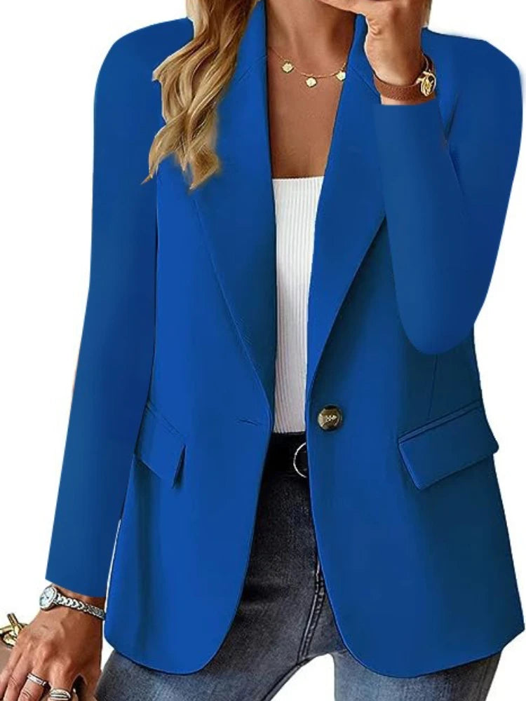 2025 Popular Autumn Long-sleeved Solid Color Cardigan Small Blazer Women Blazer Women Blazer Femme Vetement Femme