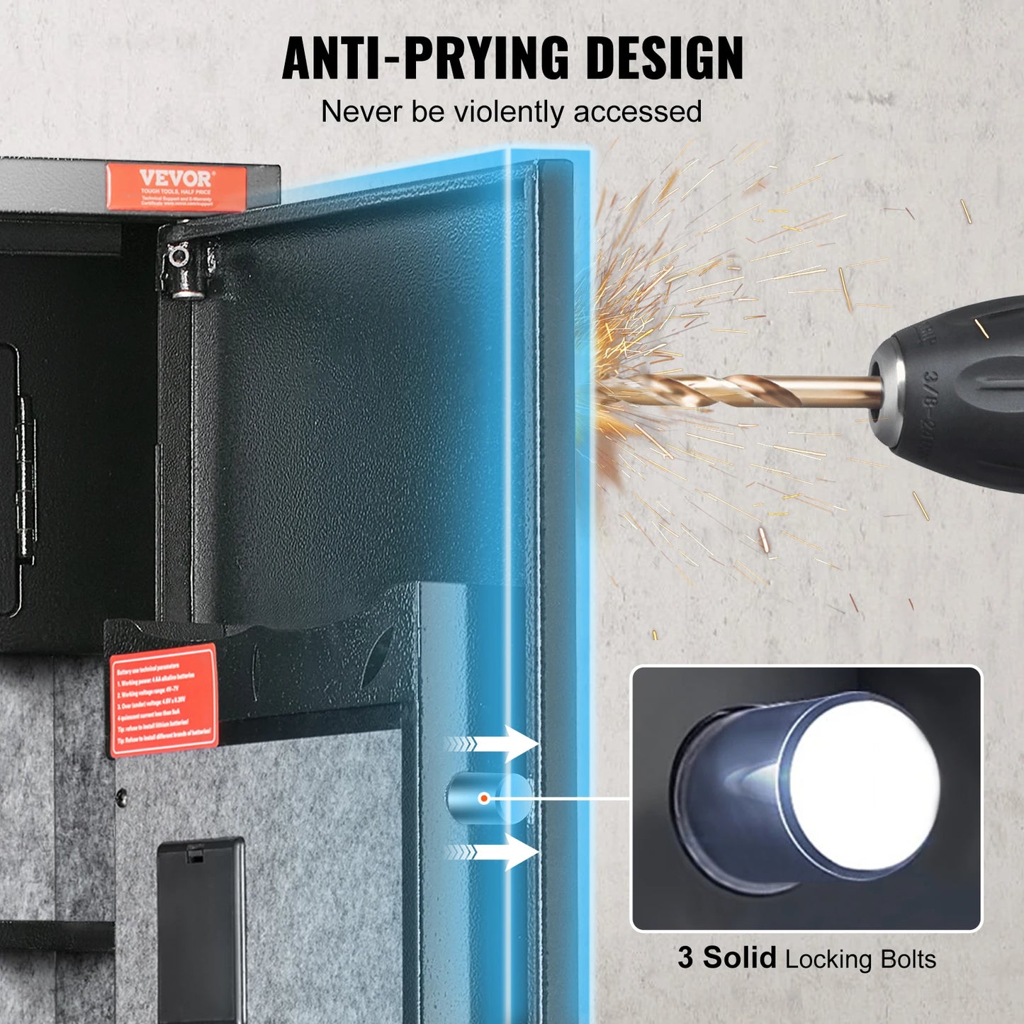 SucceBuy 3-8 Rifles Gun Safe w/ Digital Keypad & Lock Gun Storage Cabinet with Removable Storage Shelf for Home Long Gun Pistols