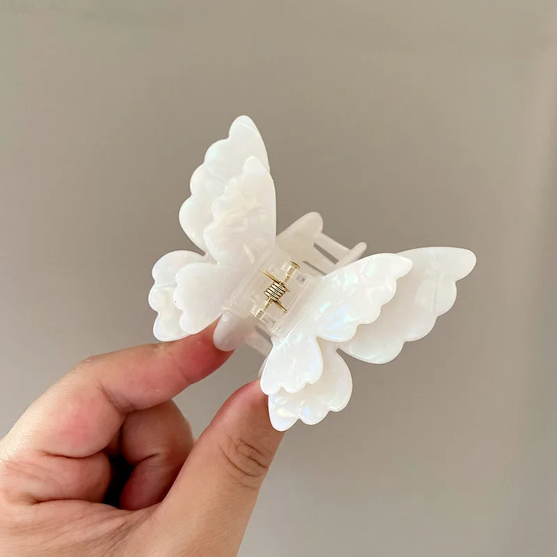 Retro Fairy Butterfly Hair Claw Acetate Crab Hair Clip Sweet Princess Shark Hairpin Women Lady Girl Head wear Hair Accessories