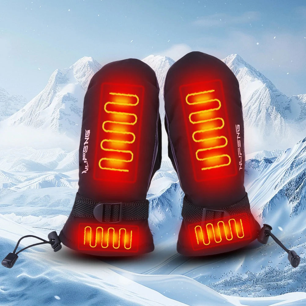 Electric Heating Gloves USB Charging Electric Heated Gloves Cold-Proof 3 Gear Temperature for Climbing Hiking Cycling(No Battery