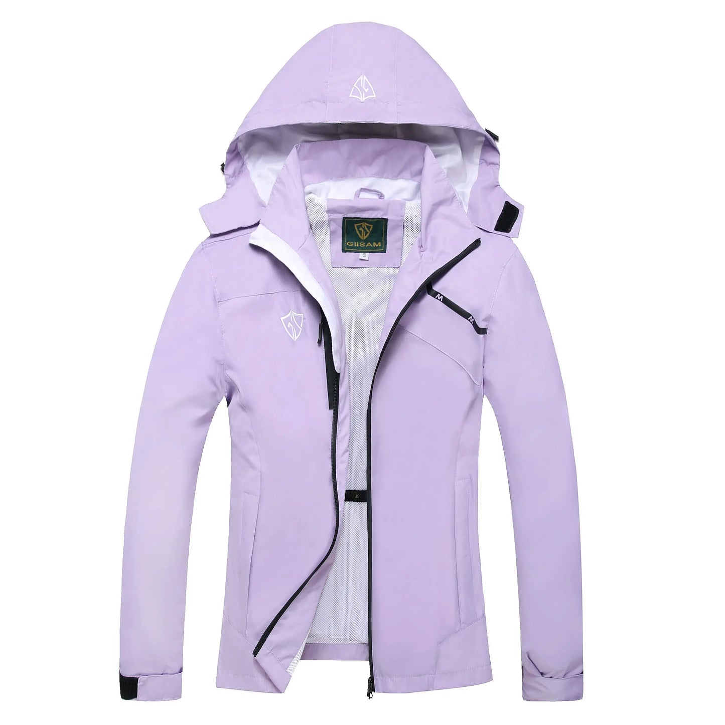 Women's Waterproof Rain Jacket,Lightweight Windproof Full Zip Women's Packable Fall Raincoat Windbreaker with Hood