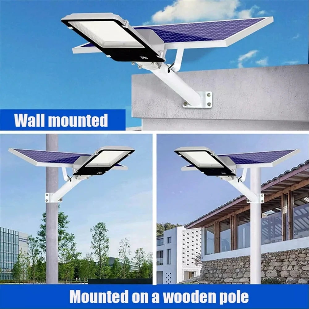 8000 m ah High Power Solar Street Lights Outdoor Commercial Parking Lot Light Dusk to Dawn Solar Security Flood Lights Solar Lamp