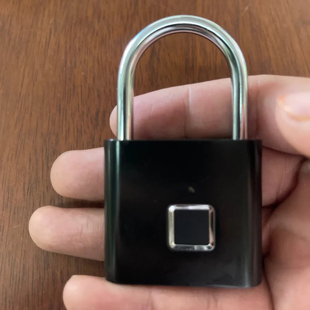 Waterproof Smart Fingerprint Door Lock Anti-theft Padlock for Luggage Case Rechargeable Fingerprint Lock