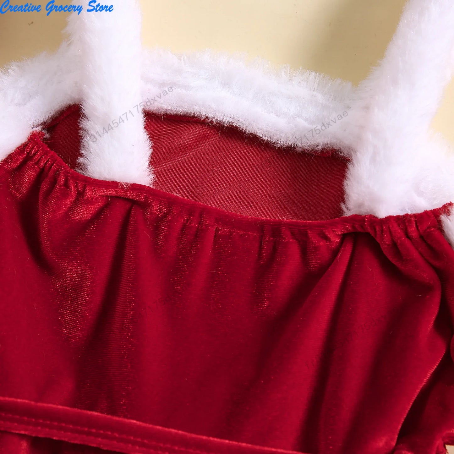 Girls Christmas Dress Sets Autumn Winter Velvet Suspender Dress + Over sleeve + Hat 3 piece Baby Santa Claus Clothes Festival Costume