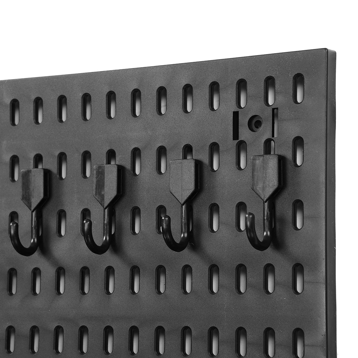 90*60 cm Pegboard Wall Organizer Panel Shelves For Gamer Room Bathroom Kitchen Storage Rack Hole Board w/ Hooks Shelves