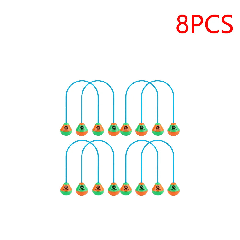 4-10PCS Swimming Game Aids Dive Door Funny Diving Doors Rope Reusable Dive Swim Through Door Adults Kids for Outdoor Pool Games