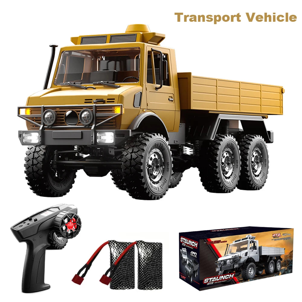 C8823 1/18 RC Car 6WD Off-road Remote Control Vehicle Transport Rescue Truck 2.4G High Speed Climbing Crawler Model Toys for kid