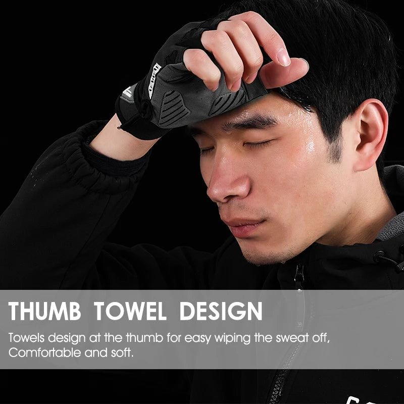 WEST BIKING Summer Cycling Half Finger Gloves, Motorcycle M-T-B Road Bike Gloves For Men and Women Non-Slip Finger-less Riding Gloves