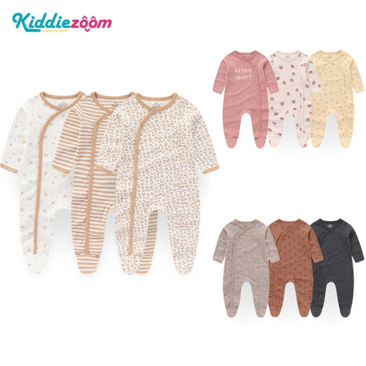 3PCS/Set Autumn Unisex Baby Rompers Cotton Soft Newborn Boy Girl Jumpsuit 2023 Infant Winter Onesies Clothes