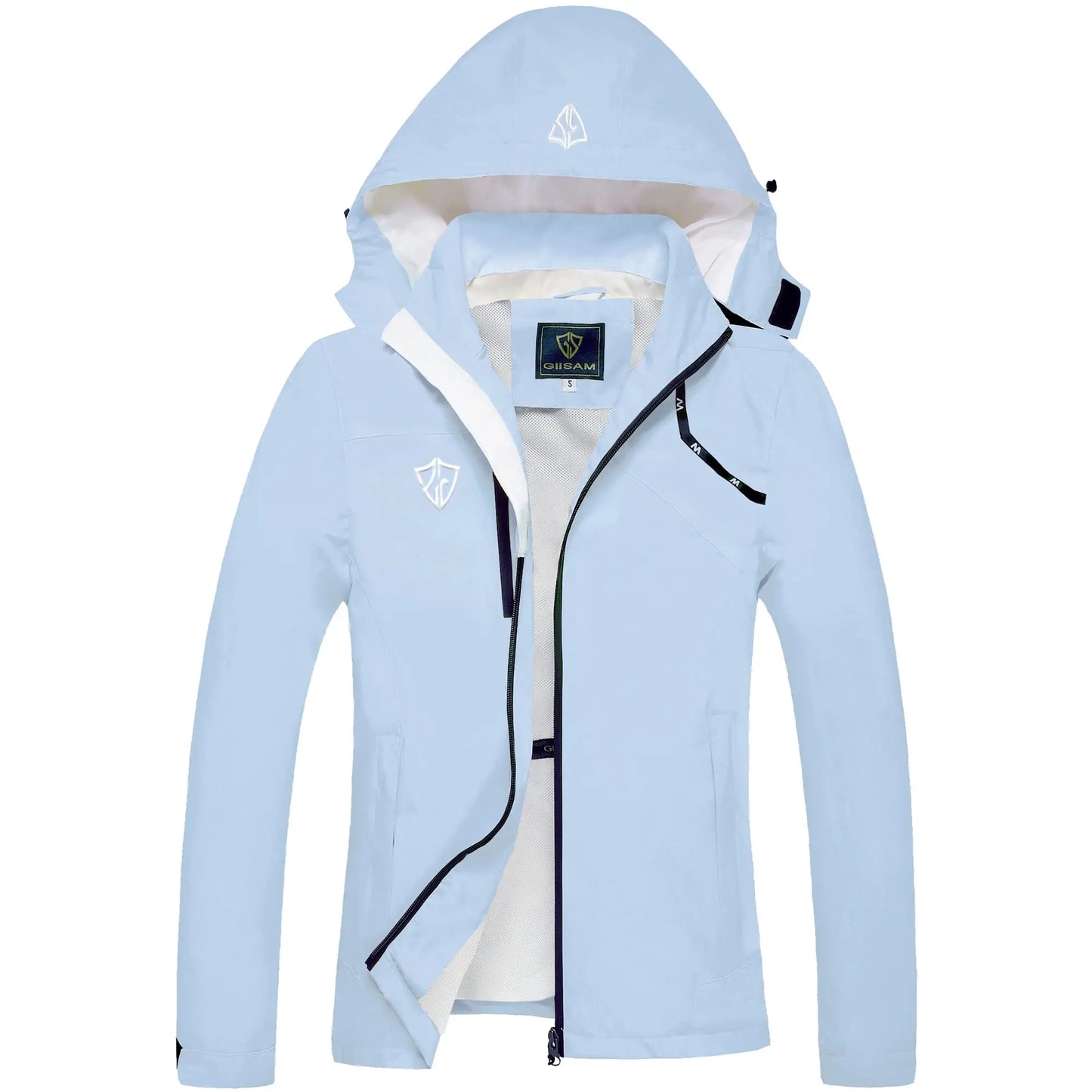 Women's Waterproof Rain Jacket,Lightweight Windproof Full Zip Women's Packable Fall Raincoat Windbreaker with Hood