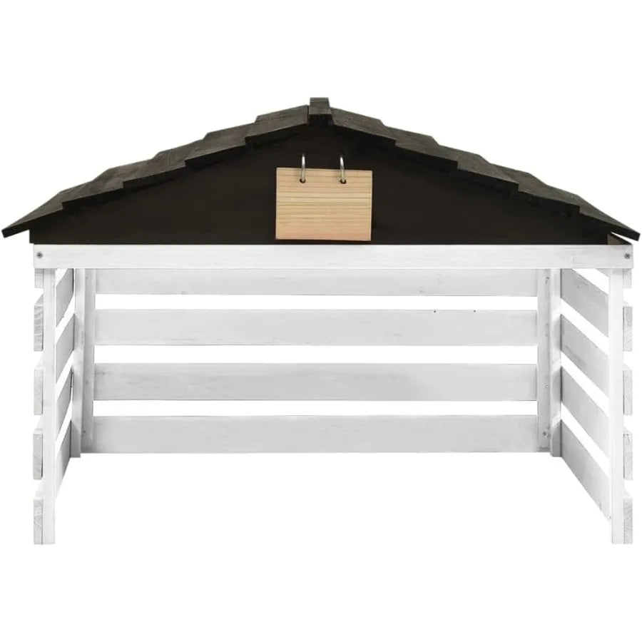Solid Firwood Robotic Lawn Mower Garage Protective Outdoor Shed for Lawn Mower and Charging Station Durable Rain and UV