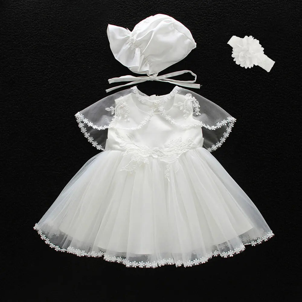 Hetiso Baby Girls Dress Long Sleeve Kids First Birthday Ball Gown Infant Dresses for Baptism Bridesmaid party 3-24 month