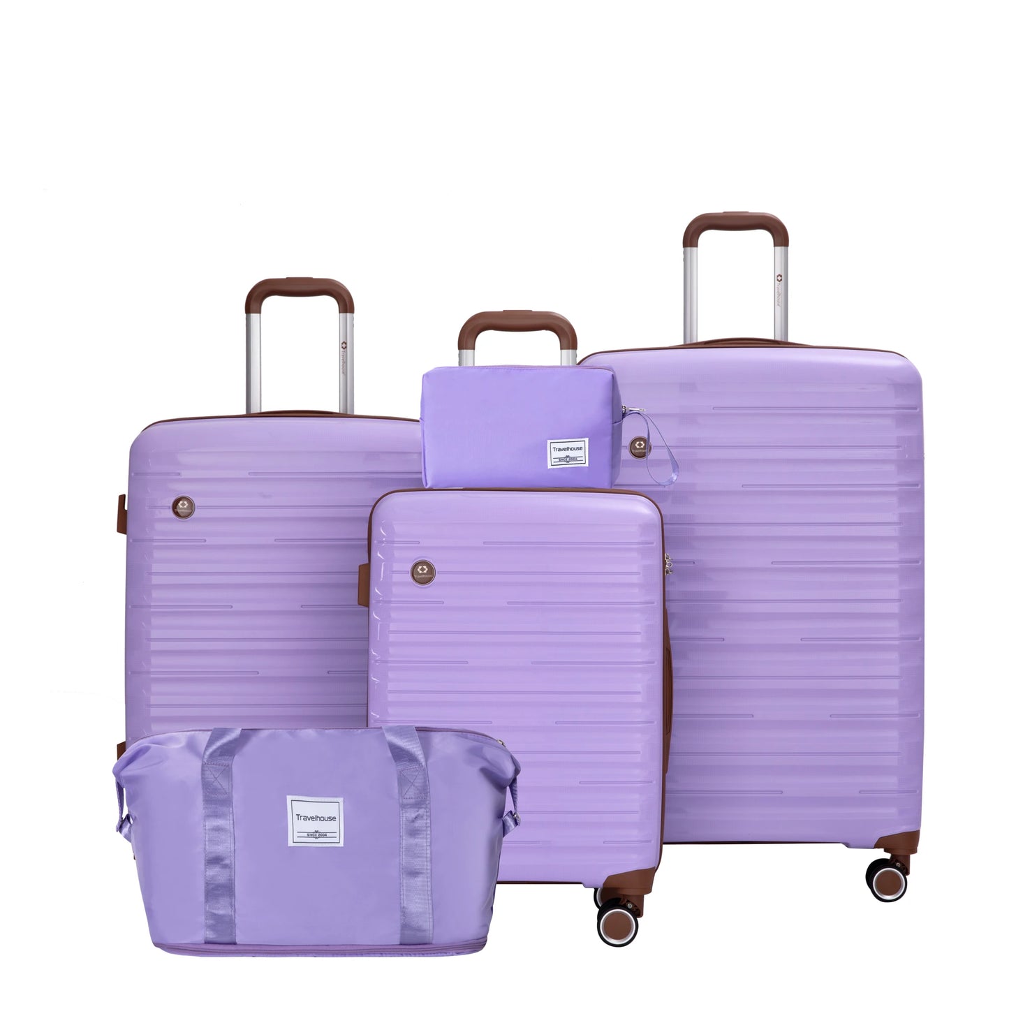 Luggage Sets 5 Piece,Suitcases with Double Spinner Wheels and TSA Lock,Hard-case 3 set Luggage with Travel Duffel Bag
