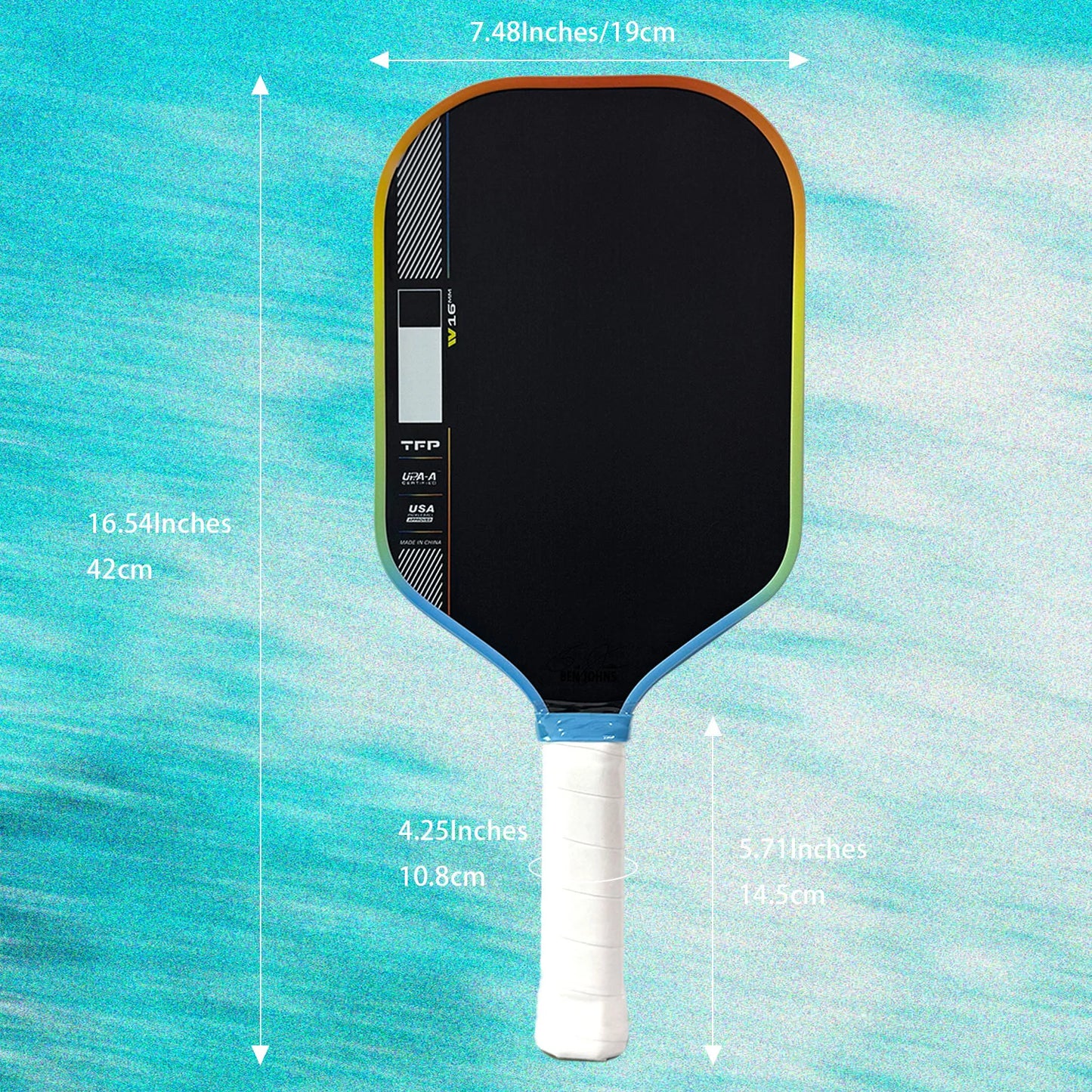 Summer Daze PER-Pro 4 Pickleball Paddles Player Edition Gen 4 Propulsion Core 16mm Thermoformed TFP T700 Carbon Fiber