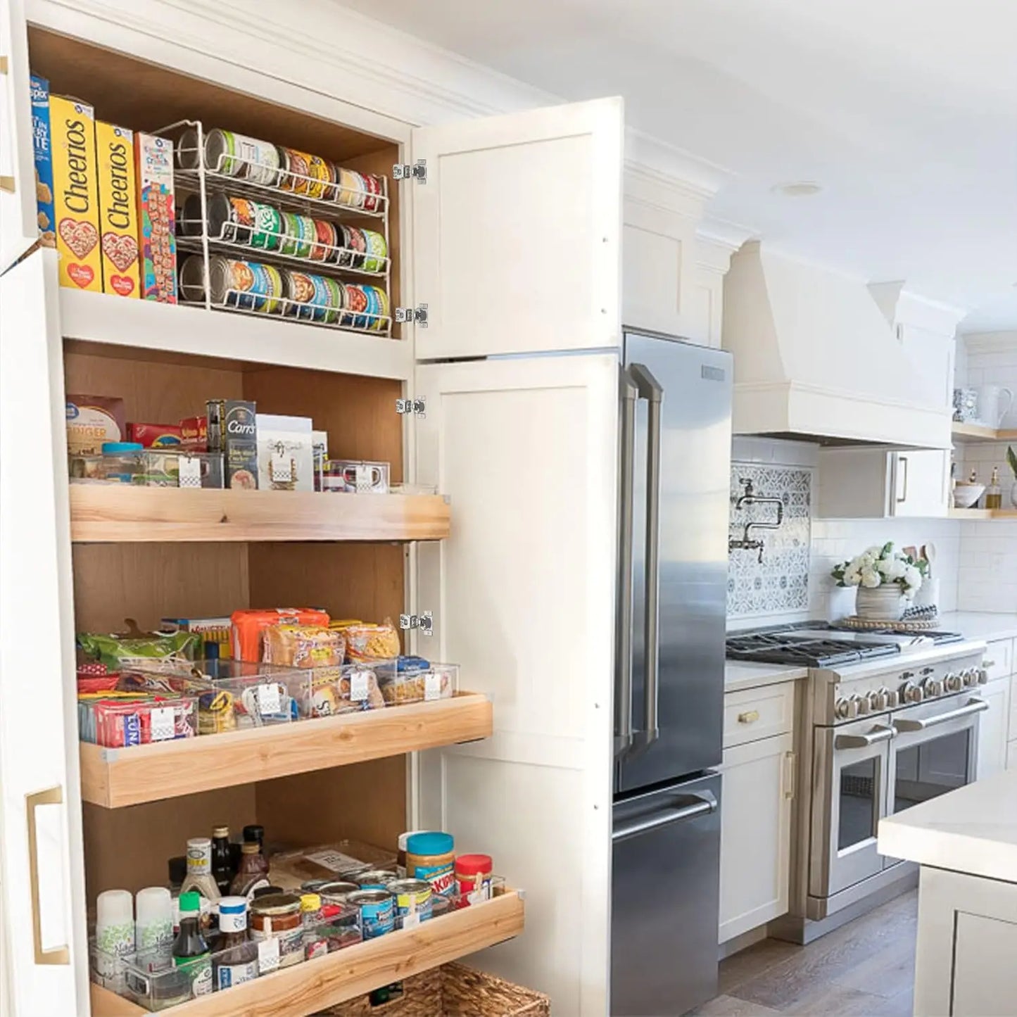 Viladepot 1-1/4" Cabinet Hinges Small Overlay Concealed Face Frame Hinges 105° Open Angle 4D Adjustable Soft Close Self Closing