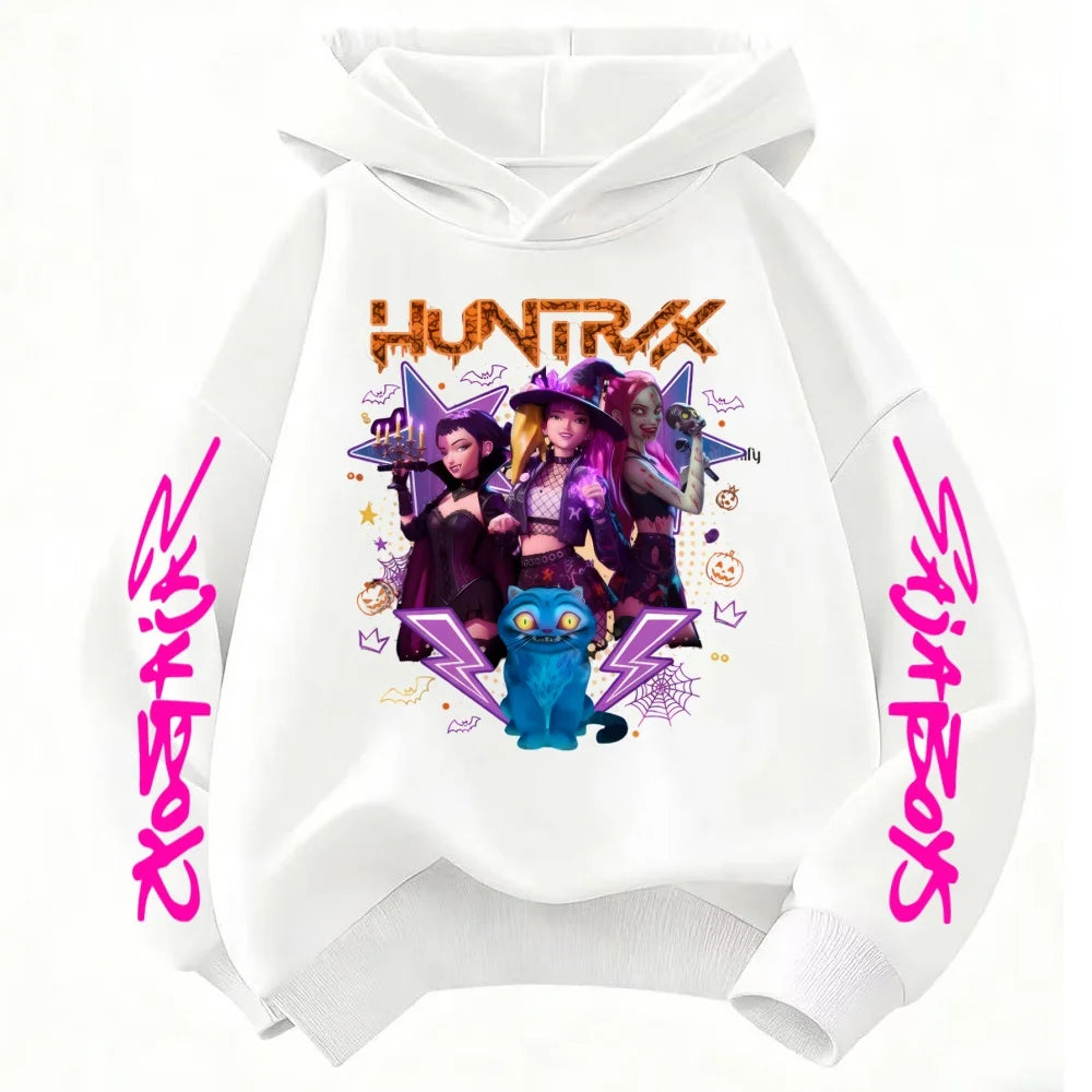 2025 Autumn winter children's hoodie K Pop Demon Hunters clothing leisure outerwear 3 - 12 years Boys and Girls