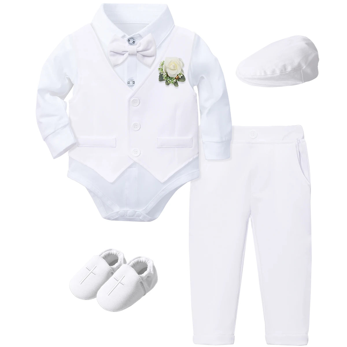 Baptism Outfit Boy Infant Baby Church Christening Suit Toddler White Blessing Set Newborn Easter Birthday Party Gift Clothes