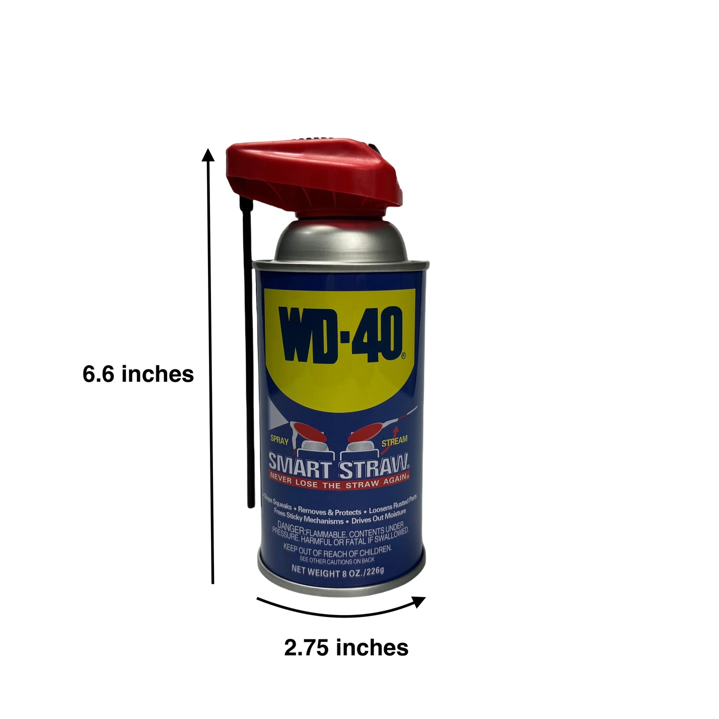 WD40 Smart Straw Spray Diversion Safe Stash Can with Hidden Compartment for Keys, Cash and Valuables (8 oz Travel Size)